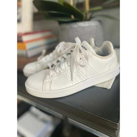 Adidas Cloudfoam Advantage Clean Shoes White 7 - Picture 2 of 11